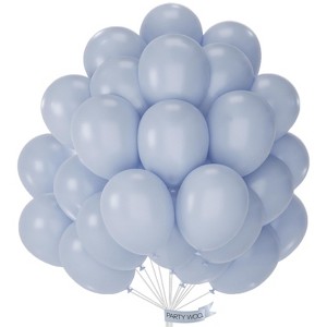 PartyWoo Balloons Dusty Blue Light Boho 12 Inch 50 pcs - 1 of 4