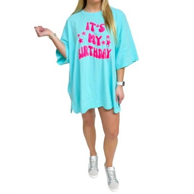 Women's "It's My Birthday" Puff Tee - Dash Forward