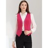 INSPIRE CHIC Women's V Neck Sleeveless Retro Waistcoat Vest - 4 of 4