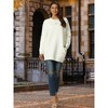 Seta T Women's Fall Winter Round Neck Long Sleeve Casual Tunic Sweater with Pockets - 3 of 4