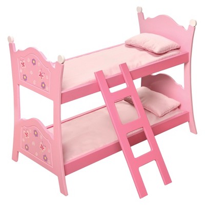 badger basket doll bunk beds with ladder and storage armoire