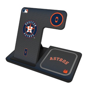 Keyscaper Houston Astros Linen 15-Watt 3 in 1 Charging Station - 1 of 4