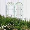 MAYEERTY 2 Pack Metal Garden Trellis 71 x 19.7 Inch Rustproof Climbing Plants Support Green Outdoor Flower - 3 of 4