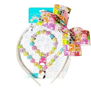 Squishmallows 3pcs Headband Jewelry Set for Girls  - Squishmallows Bow Headband, Necklace & Bracelet - 1 of 4