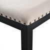 ChicFurnit Dining Set Elegant 6 Piece Dining Table Set with Upholstered Chairs and Bench for Dining Room, Black, 39.2"*20.1"*20.1" - 4 of 4