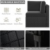 LayinSun 15 Piece Patio Furniture Set with Fire Pit Table, Outdoor Conversation Sets Wicker Rattan Sectional Sofa with Coffee Table - 3 of 4