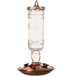 Perky-Pet Hummingbird 10 oz Glass/Metal Nectar Feeder 4 ports (Case of 2) - 1 of 1