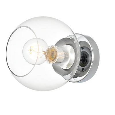 Elegant Lighting Rogelio 1 light Chrome and Clear Bath Sconce