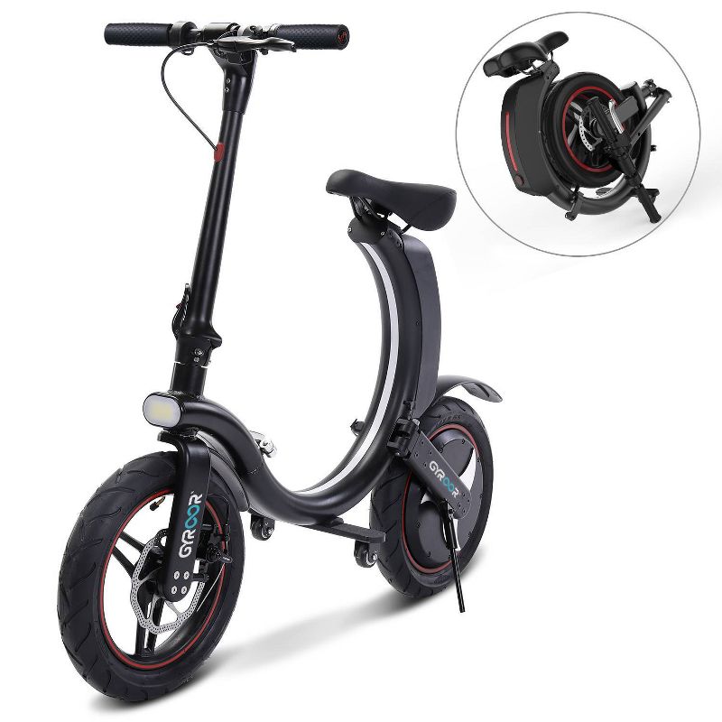 Gyro C2 14&#34; Foldable Step Through Electric Bike - Gray, 3 of 6