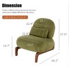 Lyngins Cute Velvet Accent Chair, Armless Chair with Solid Wood Legs, Cozy Novelty Chair, Sturdy Comfy Reading Chair/Sofa Chair for Living Room - 3 of 4