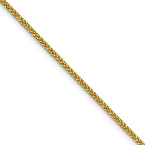 Black Bow Jewelry 2mm 14k Yellow Gold Hollow Wheat Chain Necklace - 1 of 4