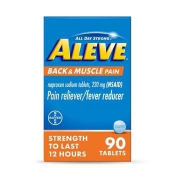 Aleve Naproxen Sodium Pain Reliever Back and Muscle Pain Tablet (NSAID) - 90ct