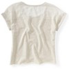 Aeropostale Womens Lace Back Cropped Graphic T-Shirt, Beige, Large - 2 of 2