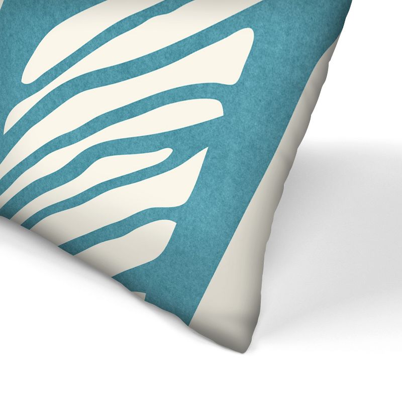 Abstract Banana Leaf Blue By Modern Tropical Throw Pillow - Americanflat Botanical Minimalist, 3 of 6