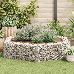 vidaXL Hexagonal Gabion Raised Bed 78.7"x68.1"x15.7" - 1 of 4
