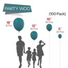 PartyWoo Balloons Slate Blue Dusty Green Boho Dark Teal 18 12 10 5 Inch 100 pcs - 2 of 4