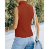 Womens Sleeveless Pullover Sweater Turtleneck Sweater Knt Tank Tops - 2 of 4