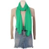 Elerevyo Women's Solid Chiffon Sheer Lightweight Soft Long Scarf Shawl 1 Pc - 2 of 4