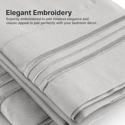 King Light Grey Microfiber Deep Pocket Sheet Set