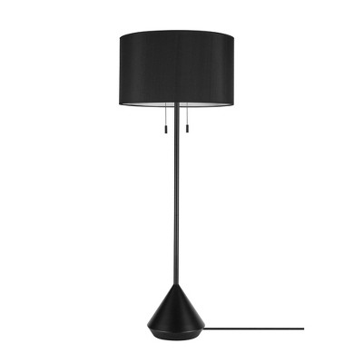 60" Kara Floor Lamp Base with Fabric Shade (Includes LED Light Bulb) Black - Globe Electric