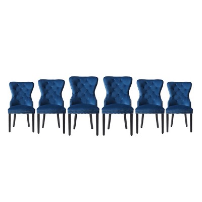 WestinTrends Wordford Velvet Upholstered Tufted Dining Chairs (Set of 6)