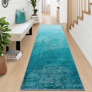 Nasitip Retro Washable Area Rug with Non-Slip Backing for Living Room, Bedroom - 1 of 4