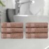 Modern Solid Classic Premium Luxury Cotton 6 Piece Hand Towel Set by Blue Nile Mills - 2 of 4