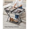 SONGMICS Luggage Rack with Fabric Storage Shelf Suitcasa Stand for Guest Room Bedroom Folding - 2 of 4