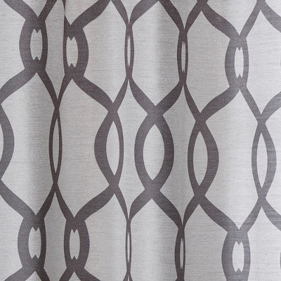 Kochi Black Pearl Light Filtering Linen Blend Grommet Curtain Panels