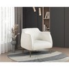 NicBex Faux Leather Accent Chair,Upholstered Living Room Chairs with Curved Backrest and Metal Legs,Cozy Armchair,Accent Chairs for Living Room - 2 of 4