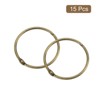 Unique Bargains Carbon Steel Loose Leaf Binder Snap Shower Curtain Rings 15 Pcs - 3 of 4