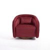 PAGED Comfy Swivel Accent Chair 360-degree Swivel Barrel chair with Velvet Fabric Upholstery for Bedroom, Living Room - 2 of 4