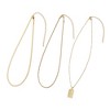 Adornia Tarnish Resistant 18k Gold Plated Dog Tag 3-Piece Necklace Set - 4 of 4