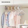 SONGMICS Baby Hangers, 30 Packs Pants Hangers with Clips, Kids Hangers with 6 Clothes Dividers, Non-Slip Children’s Clothes Hangers - 3 of 4