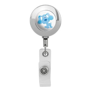 Happy Blues Clues Metal Chrome Badge ID Card Holder Clip - 1 of 3