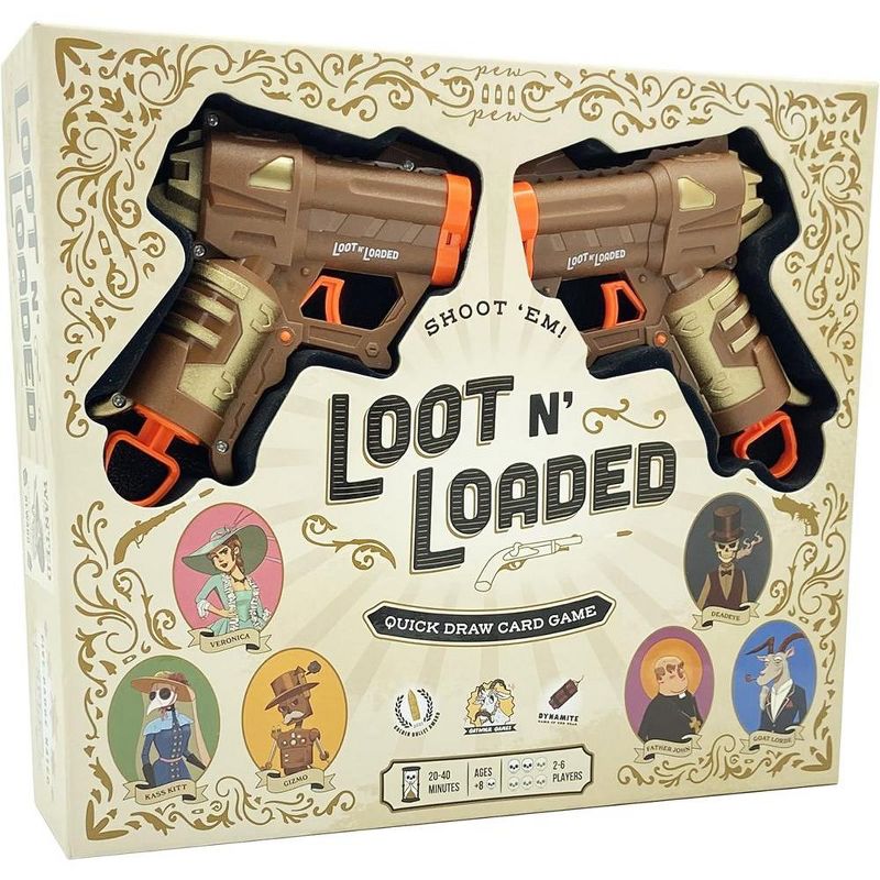 Loot N' Loaded, The Quick Draw Card Game with Toy Guns, Perfect for Both Adult Party Games & a Fun Family Game Night - By Gatwick Games, 1 of 6