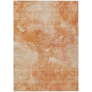 Salmon Peach And Ivory Nautical Washable Indoor Outdoor Area Rug - 1 of 4