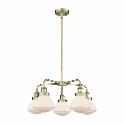 Olean - 5 Light Stem Hung Chandelier In Art Deco Style-13.5 Inches Tall and 24.5 Inches Wide