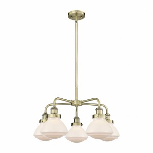 Olean - 5 Light Stem Hung Chandelier In Art Deco Style-13.5 Inches Tall and 24.5 Inches Wide - 1 of 1