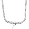 Pompeii3 10Ct TW Lab Created Diamond Tennis Necklace 14K White Gold 16" - 3 of 4
