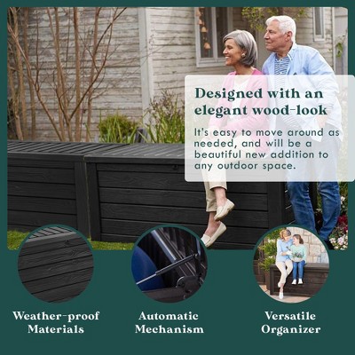 Keter Westwood Dark Gray Resin 150 Gallon Deck Storage Box Set