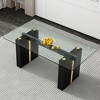 NicBex Dining Table 71" Modern Glass Rectangular Table with MDF Table Legs for Dining Room - 4 of 4