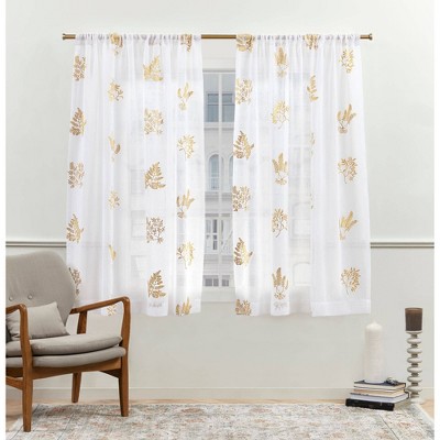 Set of 2 New York Mabel Sheer Rod Pocket Curtain Panels - Nicole Miller