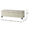 CAVINAS Rectangular Polyester Storage Ottoman Bench with Hidden Storage,Upholstered Storage Ottoman,Storage Benches for Living Room,Bedroom - 3 of 4