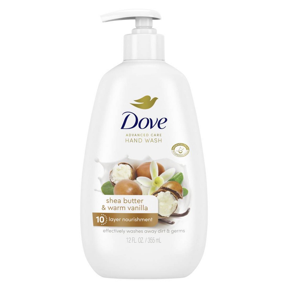 Photos - Shower Gel Dove Beauty Advanced Care Hand Wash - Shea Butter & Warm Vanilla - 12 fl oz: Paraben-Free, Sulfate-Free, Vegan, Normal to Dr 