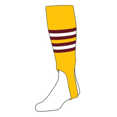 TCK Baseball Stirrups Medium (200I, 5in) Gold, Cardinal, White