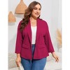 Coolmee Women's Plus Size Blazers Casual Open Front Work Office Jackets Blazer with Pockets - 4 of 4