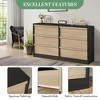 Modern Double Dresser Organizer with Large Storage, Wooden Chest of Drawers - 3 of 4