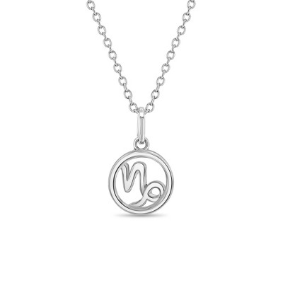 Girls' Zodiac Medal Sterling Silver Necklace - In Season Jewelry