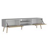 NicBex TV Stands for 55 inch TV, Entertainment Center with 2 Open Shelves and 2 Cabinets,TV Console for Bedroom, Living Room, Home,White/Brown - 4 of 4